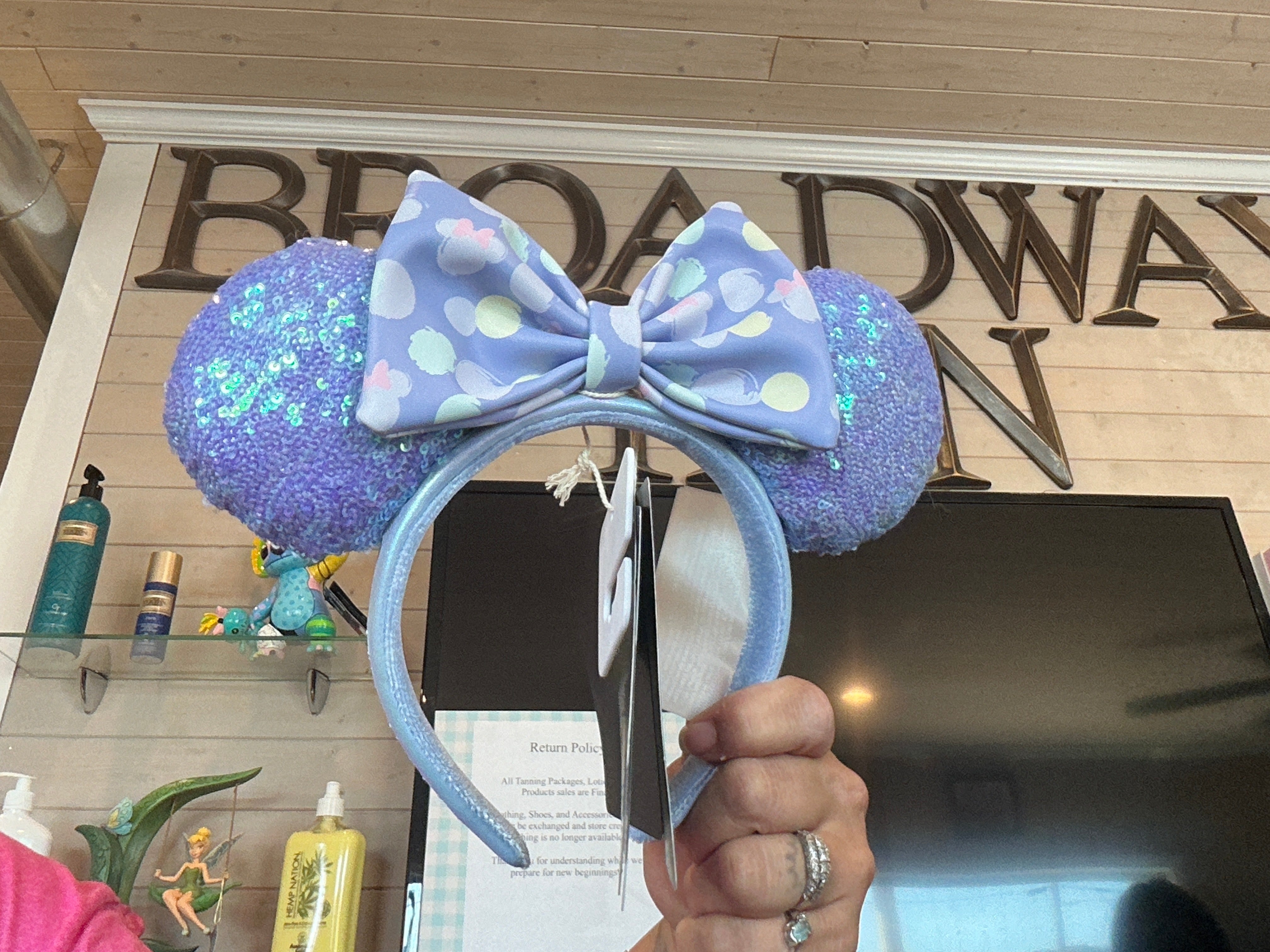 Sequin purple ears headband